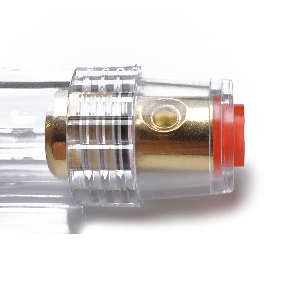 

4pcs Agu Fuse Holder 4/8 30A Car Audio Auto Fuse Holder Gold Plated Temperature Resistant Clear Acrylic Housing For Vehicle