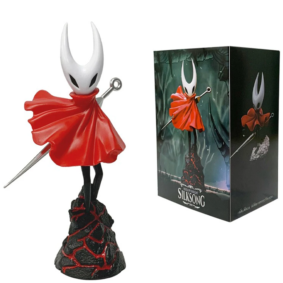 Hollow Knight - 19cm Figurka Anime Małego Rycerza Figurka Akcji Hornet Gadżet z Gry Model PVC Ozdoba Kolekcjonerska Zabawka