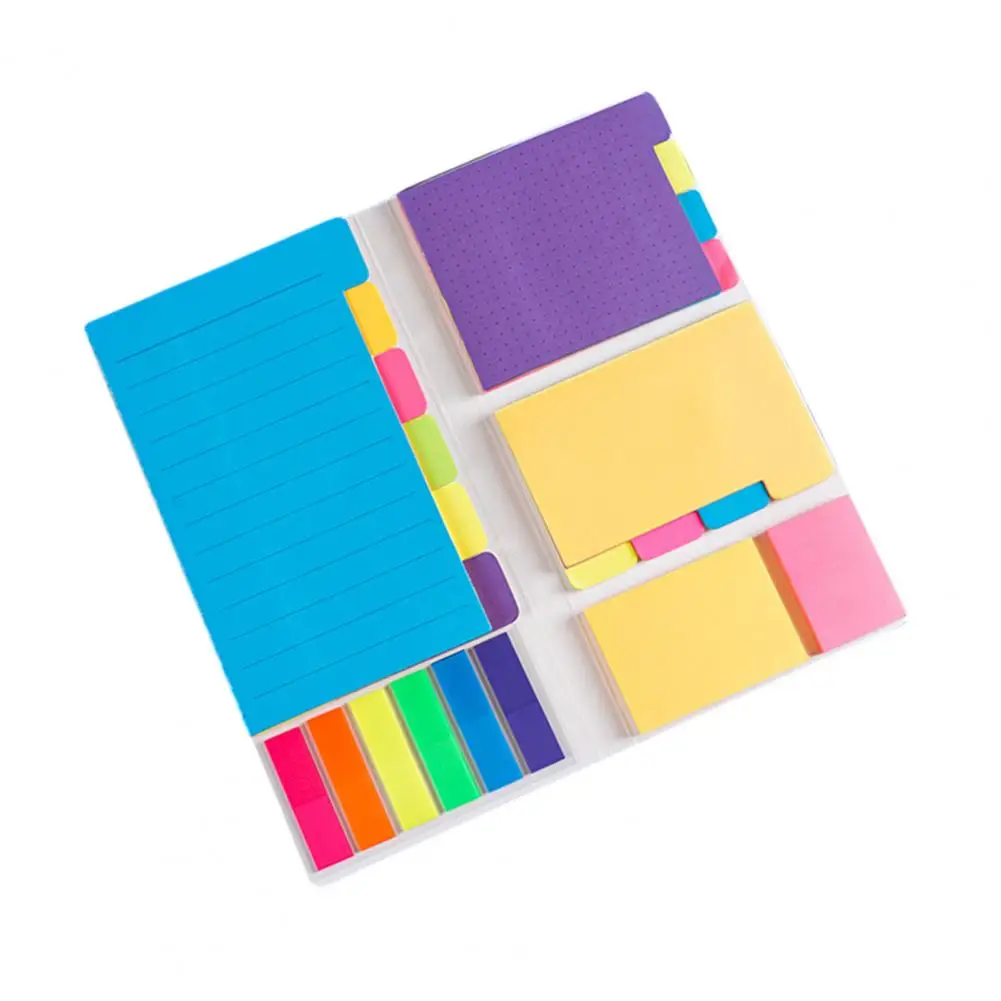 Notepad Sticky Notes Set Water-based Adhesive Scratch Pad Shell Reusable Bright Color Memo Pad for Office Supplies