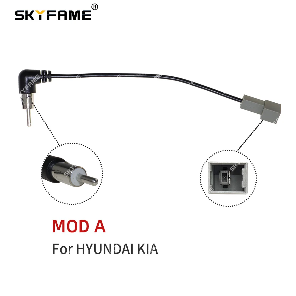 SKYFAME Car Radio FM AM Antenna Converter Adapter Extended Line Plug For Hyundai Kia