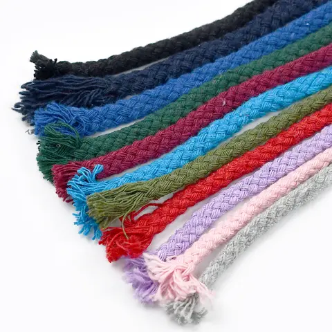 10Meters 5/7mm Cotton Cord for Hoodie Rope Craft Decorative Twisted Thread Ropes Shoes Bag String Cords DIY Sewing Accessories
