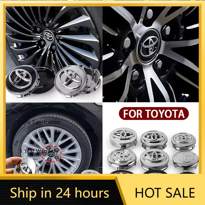 

Крышки ступицы 4 шт. 56/62 мм, центральная крышка ступицы колеса автомобиля, крышка обода для Toyota Corolla RAV4 LEVIN Yaris C-HR Camry Prado Prius Car Auto Acc
