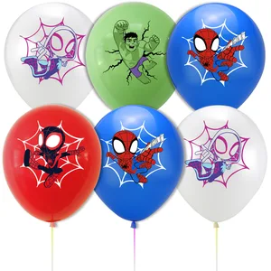 Disney 12 in Spiderman Across the Spider Verse Balon Lateks Perlengkapan Pesta Balon Pesta Spidey untuk Dekorasi Pesta Ulang Tahun 10 fiesta disney dengan penjualan terbaik - №