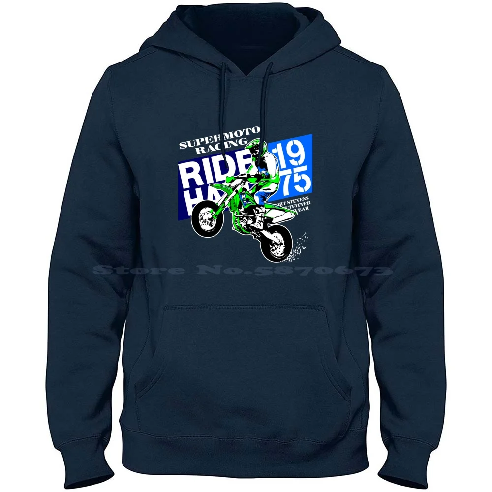 Supermoto Racing 100% Cotton Hoodie Supermoto Motocross Moto Cross Supercross Enduro Motorcyclist Motorcycle Racing Race