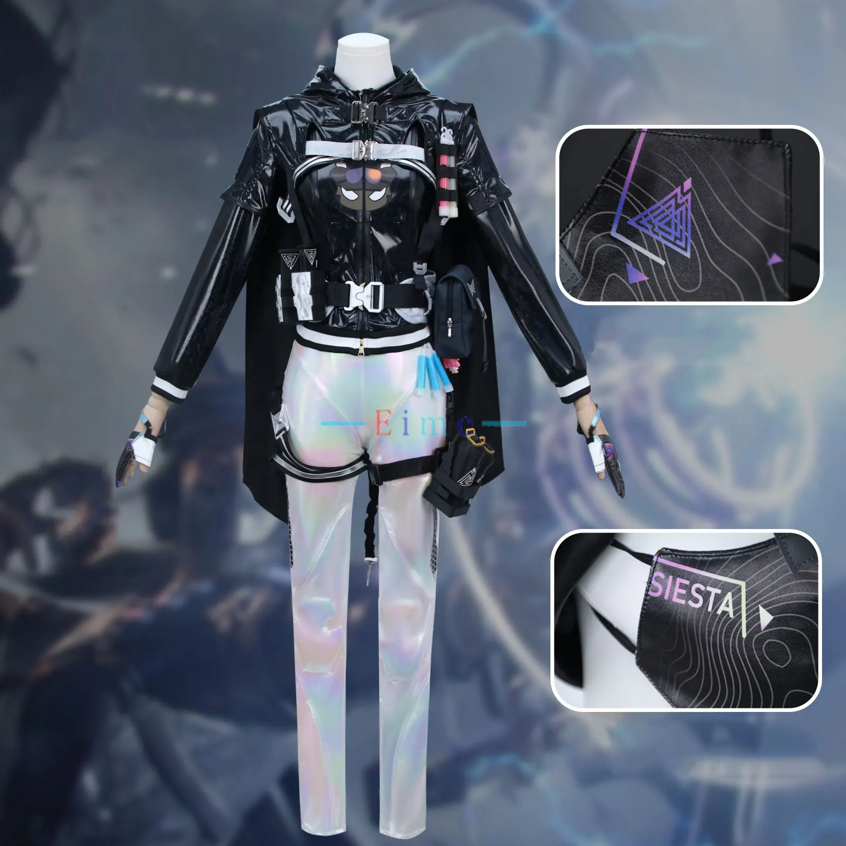 لعبة دلتا فورس لونا كيم تأثيري حلي المرأة يتوهم موحدة قبعة الدعامة هالوين كرنفال حفلة البدلة لعب الأدوار القماش مخصص