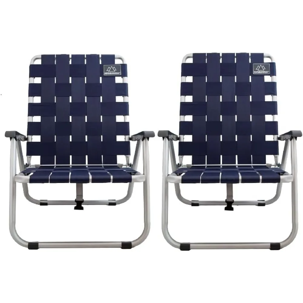 

Low Webbed Beach Chair with Backpack Straps Portable Lightweight Seating for Outdoor Adventures, Beach Days and Camping