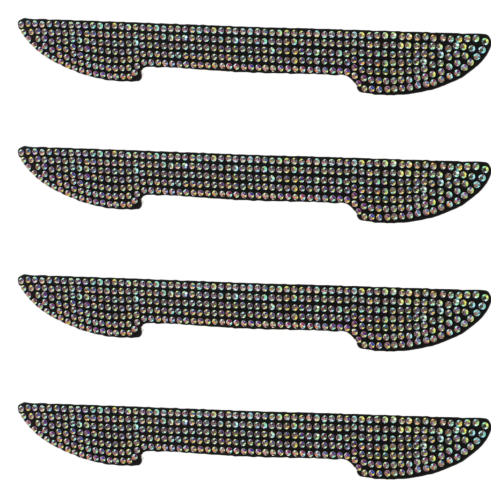 

4 шт., защита края двери автомобиля, защита ручки, блестящий чехол из искусственной кожи со стразами, защита от падения для экстерьера автомобиля, блестящие аксессуары