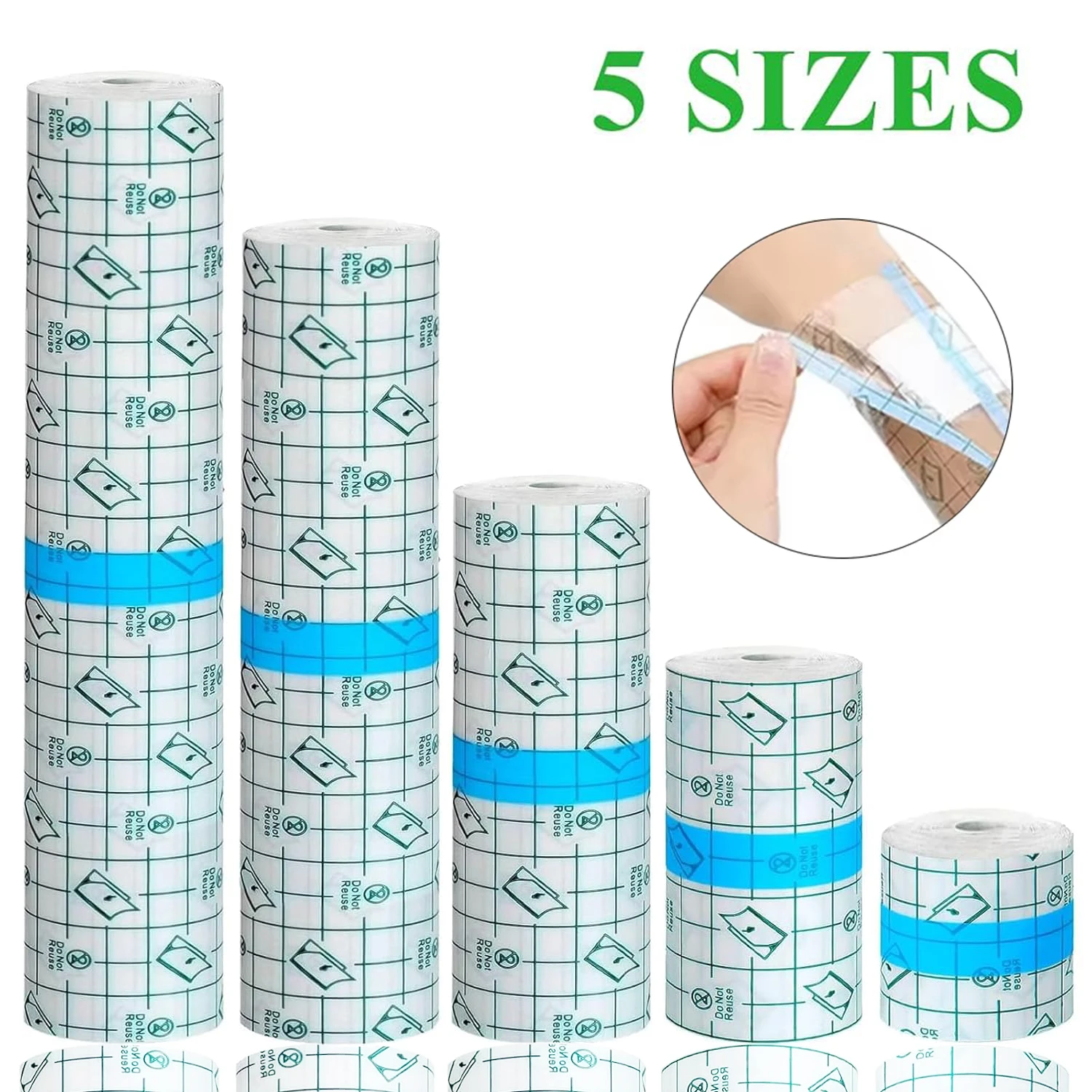 

2M Waterproof Tattoo Aftercare Film Bandage PU Tape Protective Faster Skin Healing Tattoo Adhesive Repair Accessories 5 size