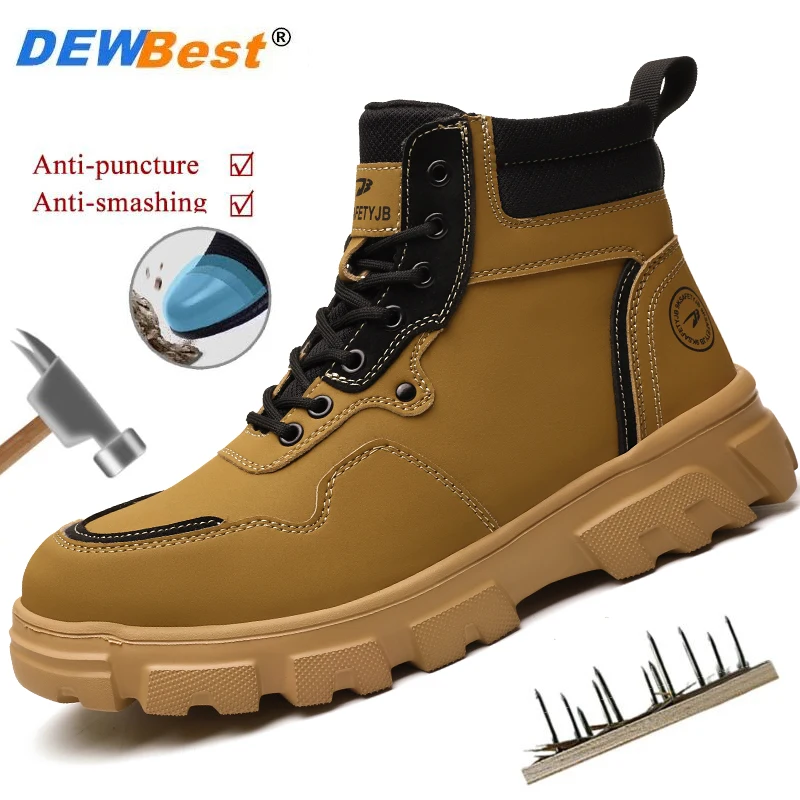 2024 new wear-resistant comfortable high-top anti-smash anti-stabbing safety boots outdoor work safety protection boots