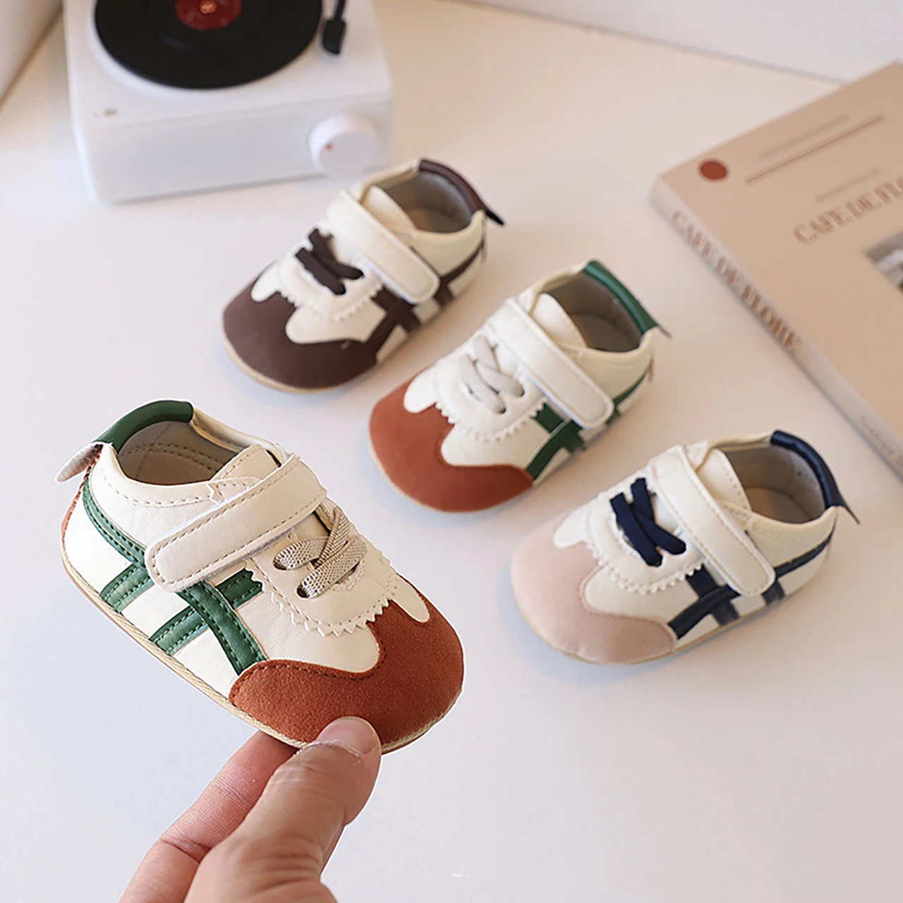 

Baby Shoes Fashion Patchwork Color Boy Girl Faux PU Leather Casual Shoes Toddler Kids First Walkers Crib Shoes