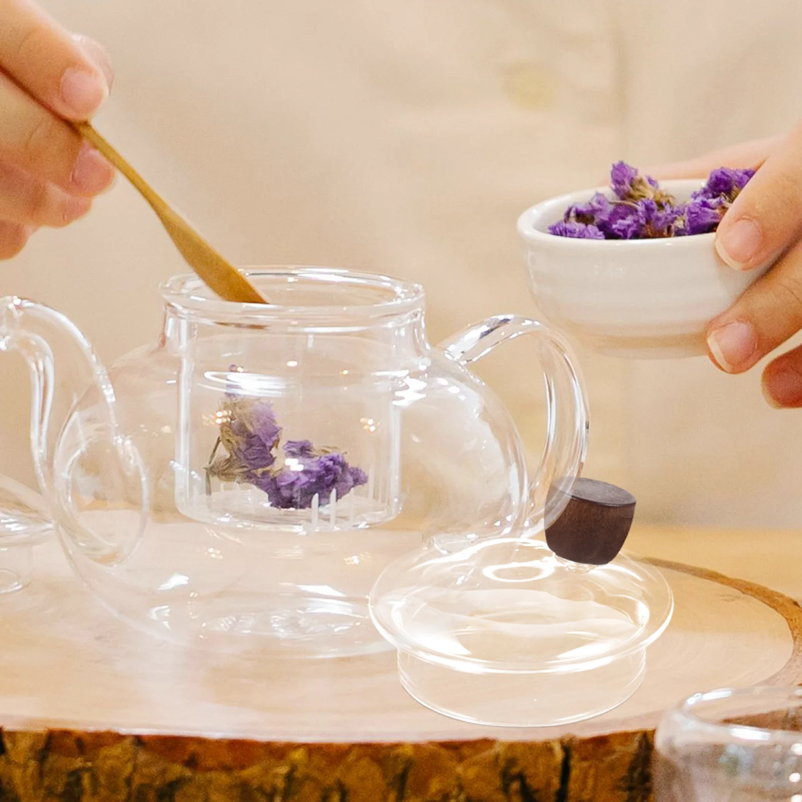 

Transparent Glass Teapot Lid Replacement Universal Fit for Tea Kettle Smooth Edge Stain Resistant Ideal for Home Travel Gift