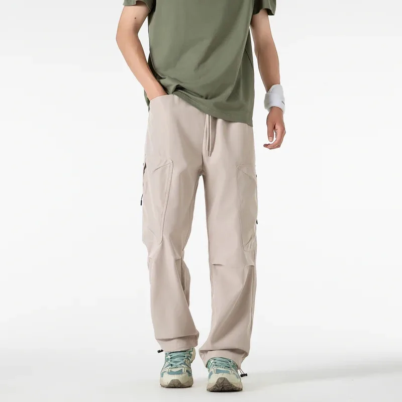 

Cargo Pants Men's Summer Workwear Loose Straight Casual Long Trousers for Teenagers Trendy Men Pants