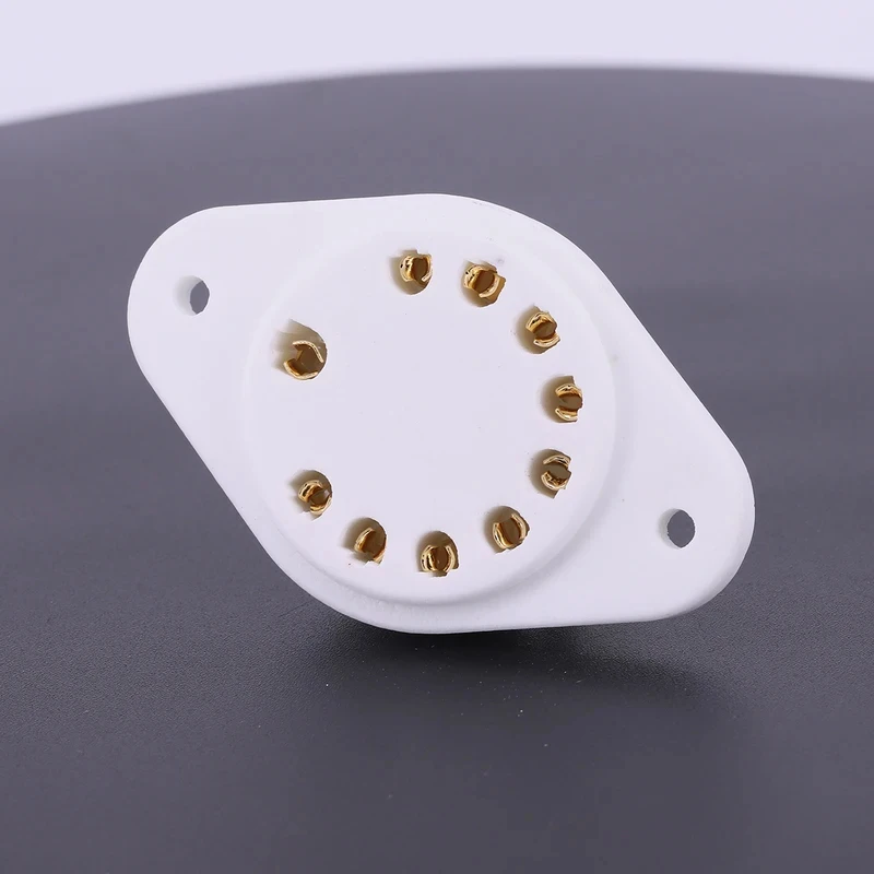 B10B 10Pin Gold Plated Ceramic Tube Socket GZC10-B for FL152 EL152 EL153 Vintage Audio AMP