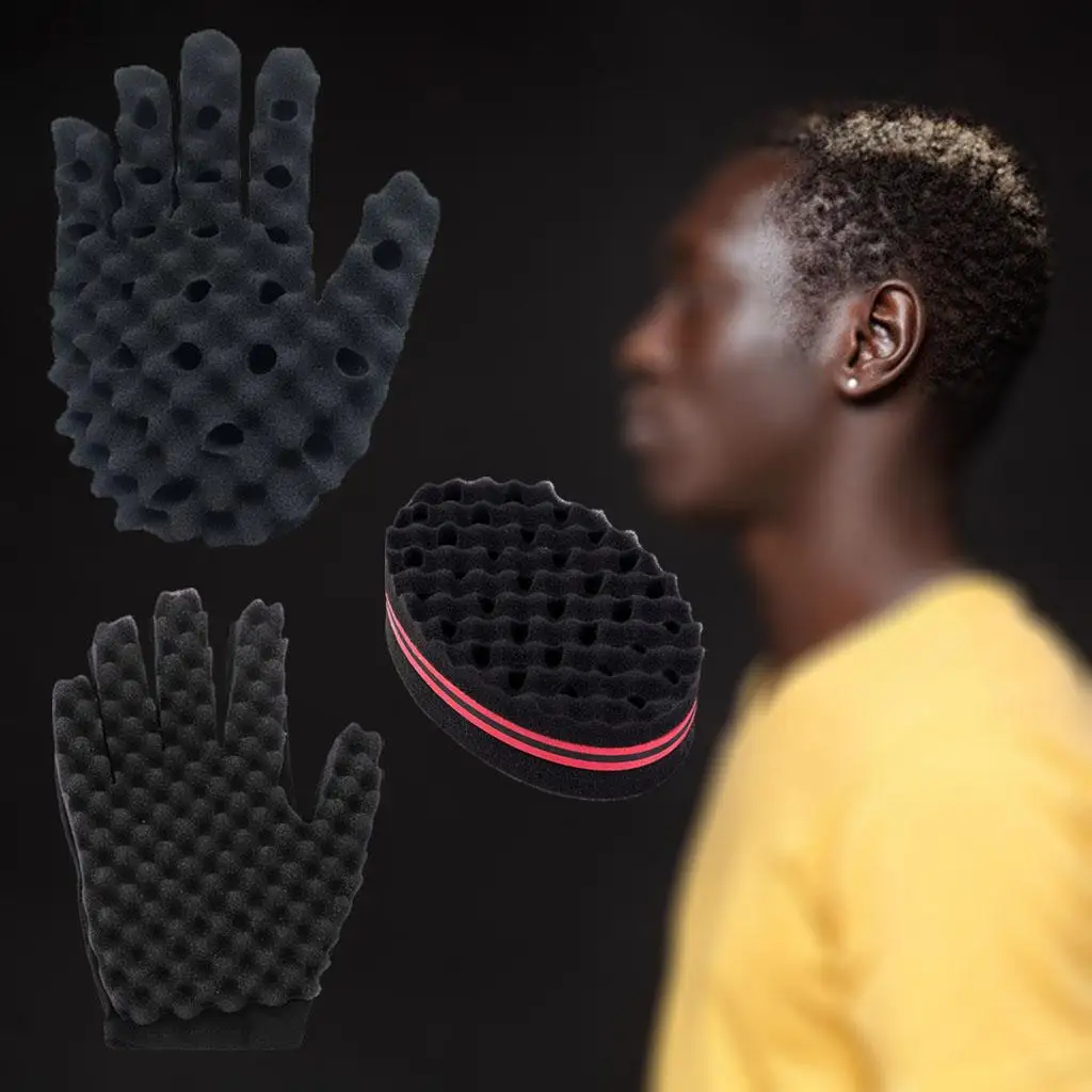 Hair Curl Sponge Gloves 2Pcs Gloves for Hair Curl Children Youth