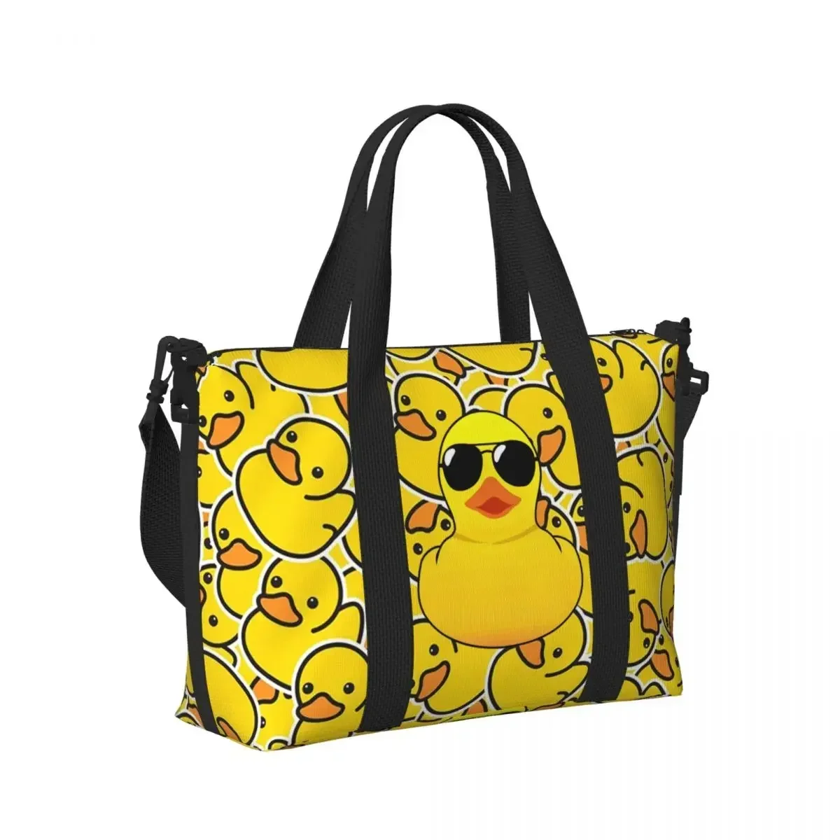 Cool Rubber Duck Beach Travel Bag Large Capacity Tote Bags for Gym Yoga Women Shopping Duffle Shoulder Bag