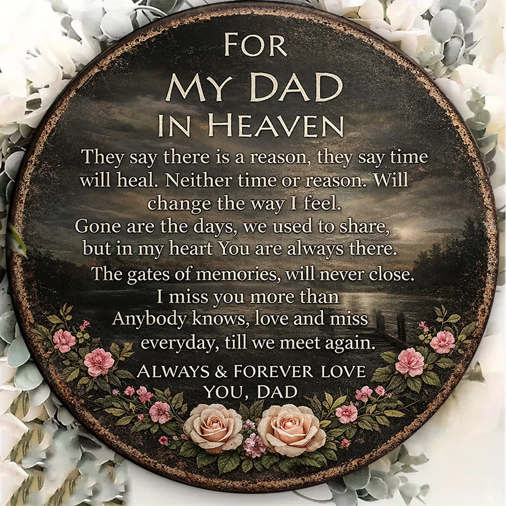 2D Flat, 1pc 2.54 cmto Dad in Heaven