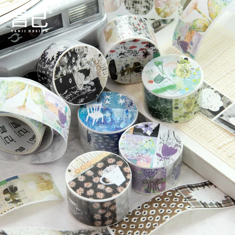 1pcs/1lot Decorative Adhesive Tapes Pet  Disorderly splicing Tapes DIY Paper Scrapbooking Japanese Stickers