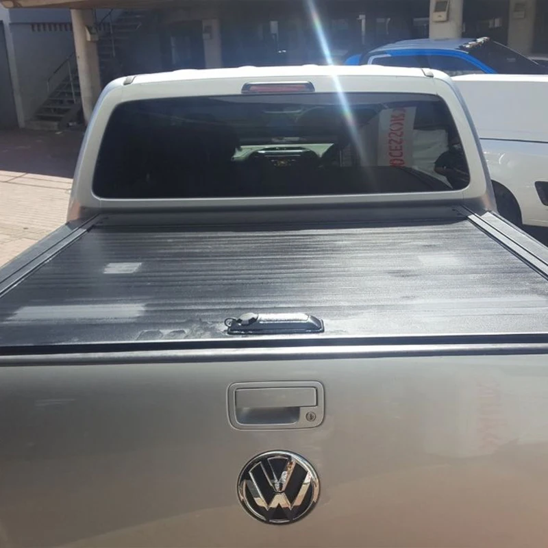 

Pickup truck bed retractable tonneau cover back roller lid for Amarok Navara Np300 Triton l200 Hilux Revo ranger raptor wildtrak