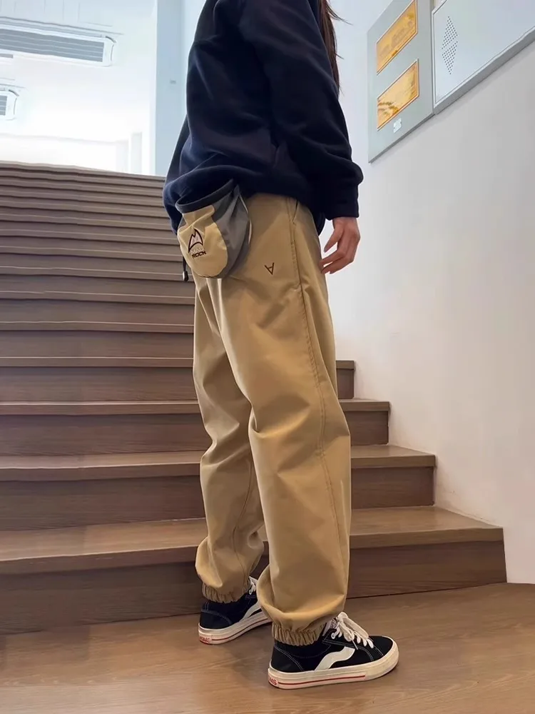 

Утепленные флисовые рабочие брюки для мужчин, осенне-зимние, для активного отдыха, с защитой от воды, ветра и грязи, прямые штаны для походов и спорта