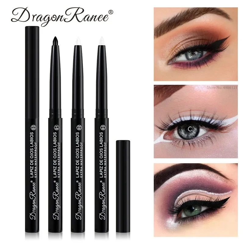 Eyeliner Gel Pencil Waterproof Sweatproof Long-lasting Non-smudging Matte Pearlescent White Black Eyeliner Pen Eye Makeup Tool