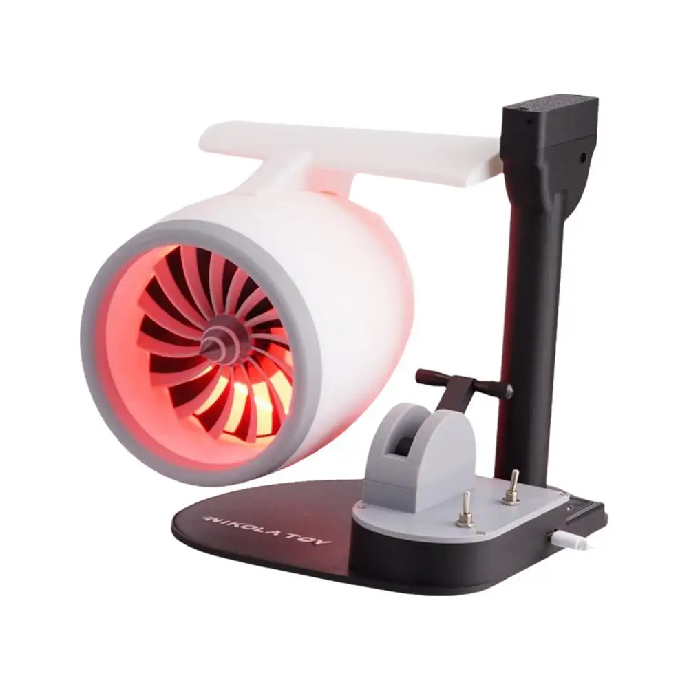 

Desktop Turbo Fan USB Engine Model JetFan Toy Home Fan Ultrasonic Atomization Red Light Tail Flame Device 3D Printing Turbofan