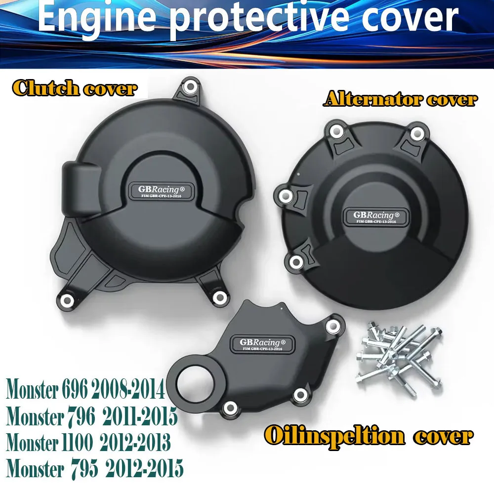 

For Ducati Monster 696 796 659 795 2012-2015 Engine Cover Protection Fall prevention GBRacing