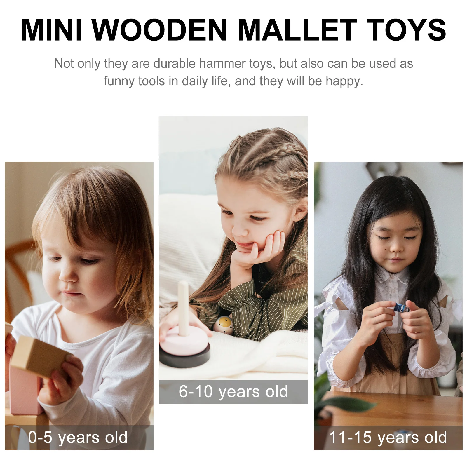 10 szt. Mini Drewniany Młotek Krab Homar Pałka Wielofunkcyjny Młotek dla Dzieci do Rozwijania Mięśni Gry Chwytaj i Ciągnij