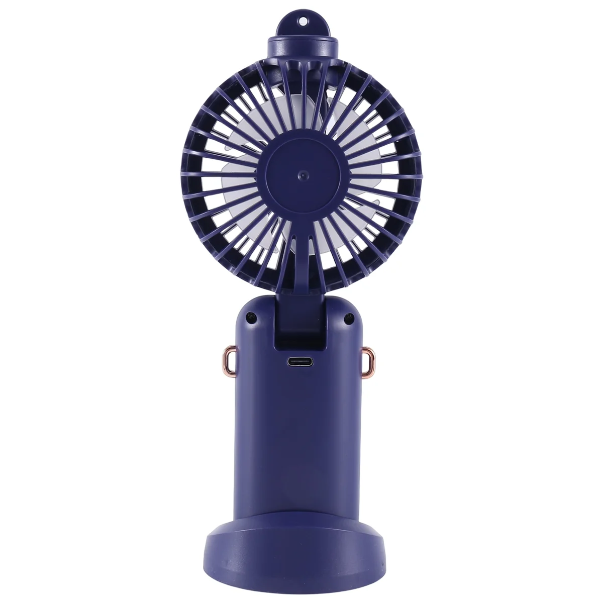 Ventilador Portátil Elétrico Dobrável, USB Recarregável, Arrefecimento a Ar, Função de Spray, 5 Velocidade, Display Digital, 5000mAh