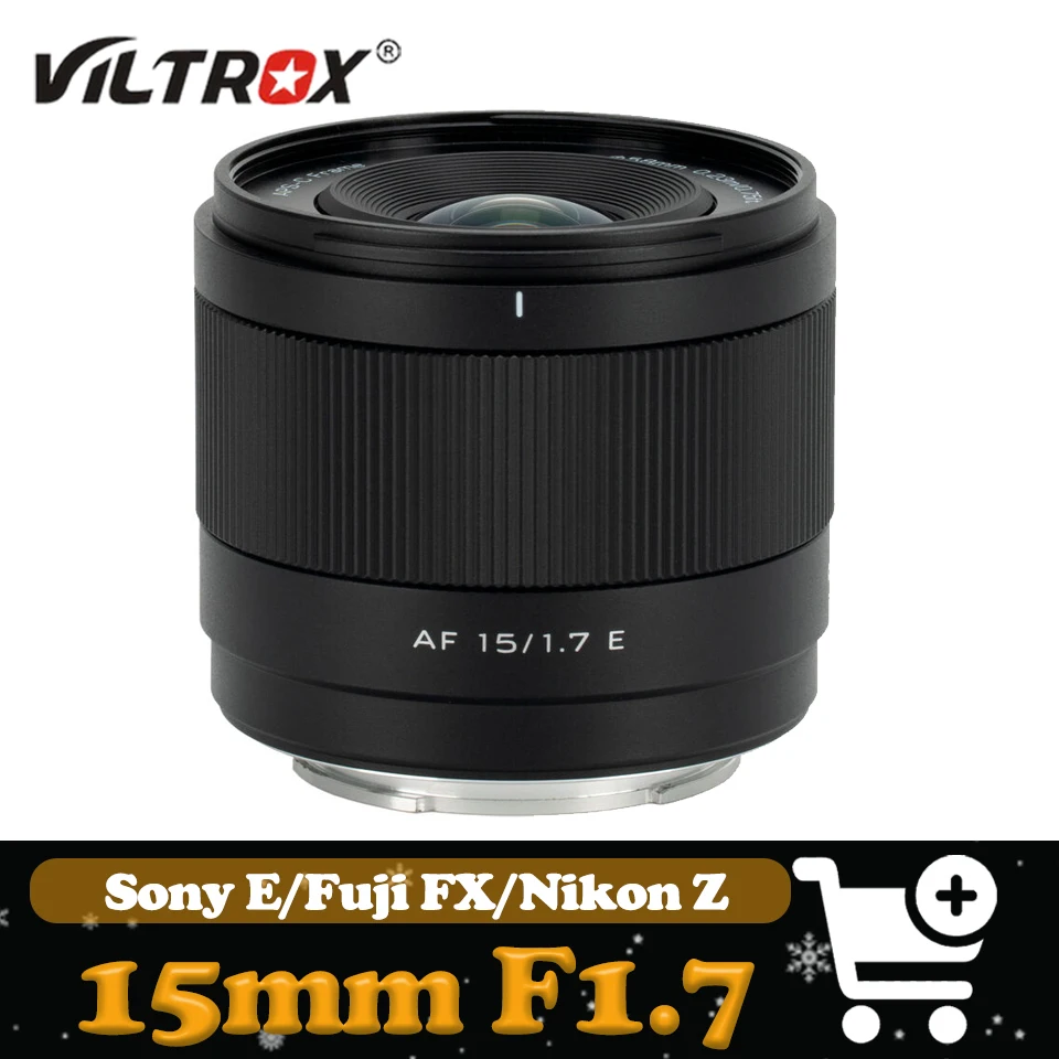 

Viltrox AF 15mm F1.7 Air Wide Angle Camera Lens Auto Focus APS-C Lens for Sony E Fuji FX Niko Z for Portrait Lanscape Still Life