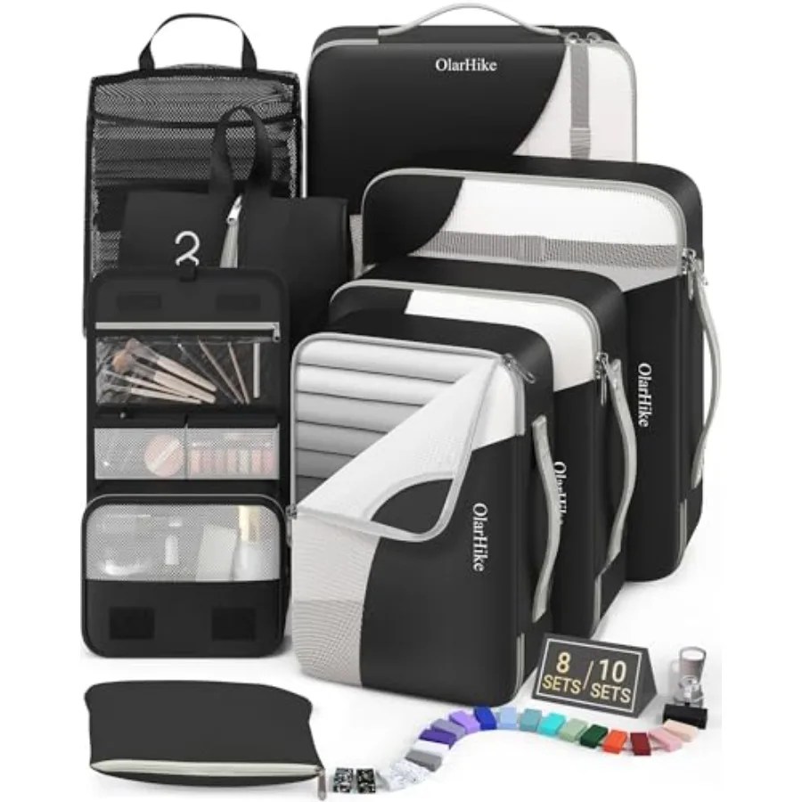 

Набор из 8 упаковочных кубов для путешествий, подарки для женщин и мам, органайзер для багажа с защитой от разрывов, с подвесной сумкой для обуви и косметичкой, для отпуска