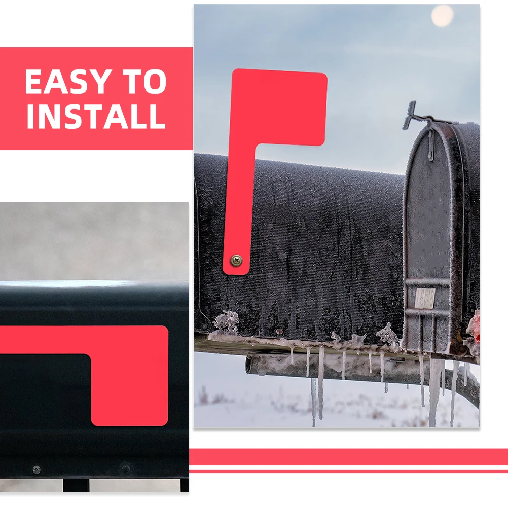 

1pcs Universal Replacement Acrylic Durable Outdoor Mail Signal Rotatable Red Flag Mailbox Accessory Decor Heavy Duty Slide Brick