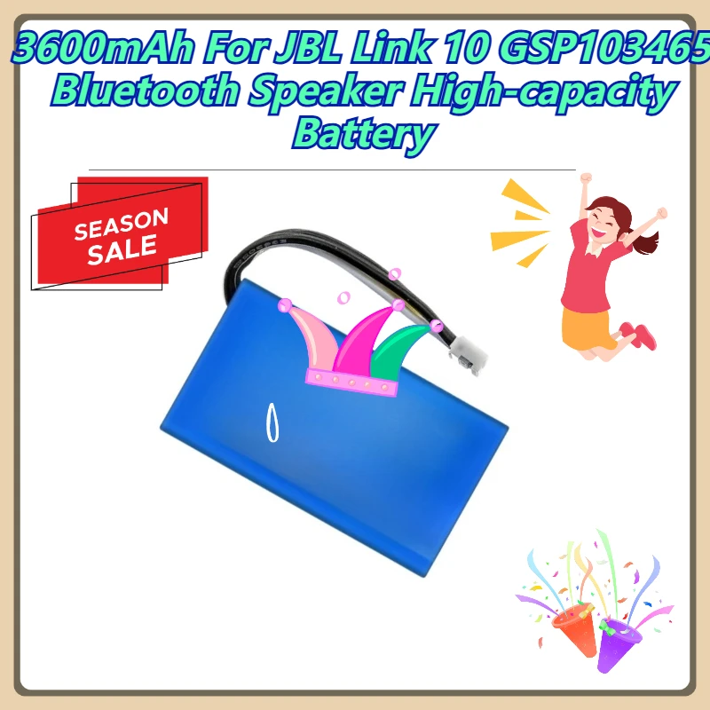 

3600mAh For JBL Link 10 GSP103465 Bluetooth Speaker High-capacity Battery