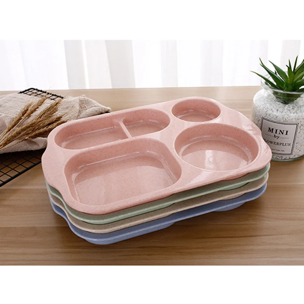 

6pcs /Set Wheat Straw Fiber Dinnerware Set Eco-Friendly Unbreakable Children Tableware Food-Safe Dishwasher Microwave Fridge