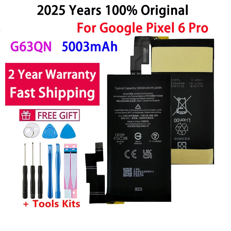 100% Original New Battery For HTC GOOGLE 2 2B PIXEL 3 Pixel3 XL 3XL 4XL Pixel4 XL PIXEL 4 4A 5A 5 5G 6 Pro Nexus S1 Batteries