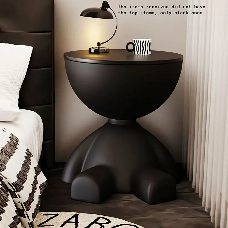 1pc bear shaped plastic multifunctional bedside table, easy to assemble, suitable for living room and bedroom storage - Image 5