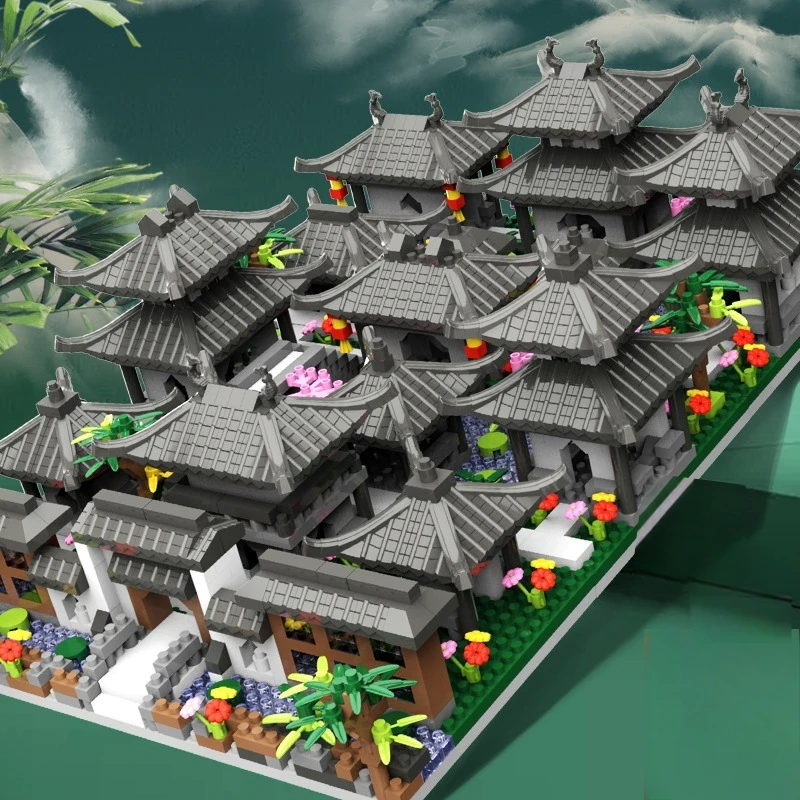 NEW Suzhou Garden Micro Building Blocks Traditional Ancient Architecture DIY Desktop Decoration Model Christmas Birthday Gifts