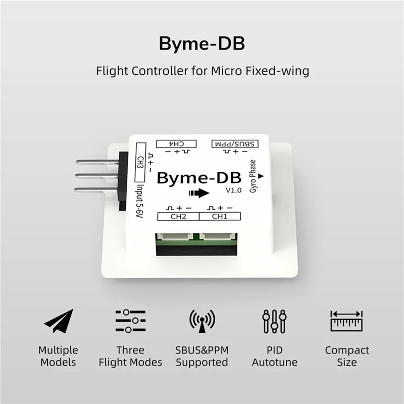 【BRILLIANT 】2X For Radiolink Byme-DB Flight Controller Built-In Gyroscope For Delta Wing Mini Fixed Wing Paper Plane J10 SU27 F2