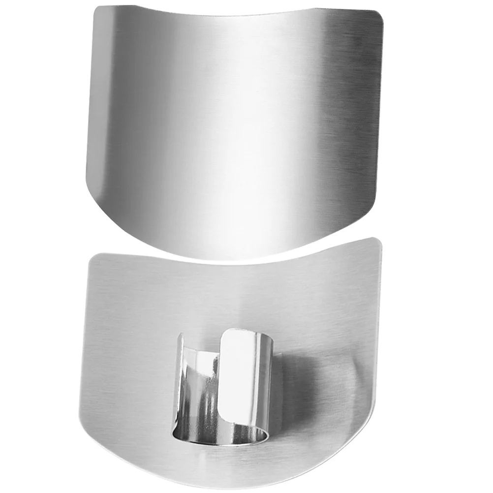 

2pcs Stainless Steel Finger Guards Compact Cutting Protector Kitchen Safety Reusable Vegetable Chopping Shield Tool Labor