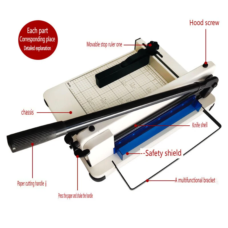 Heavy-Duty A4 Desktop Manual Cutting Machine Custom Paper Cutter for School and Office Use