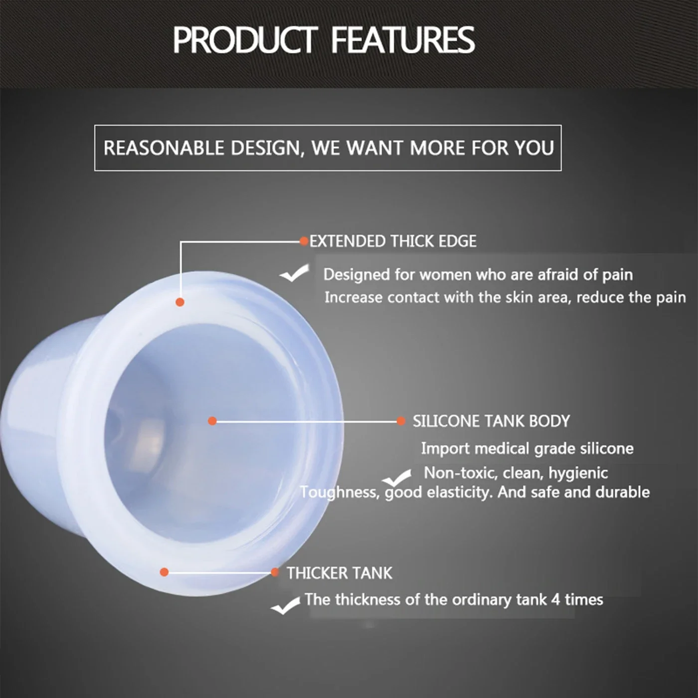 4pcs Suction Cups Silicone Vacuum therapy Vacuum Cans Vacuum Suction Cups Massage Body Cups Massage Jars Anti Cellulite Massager