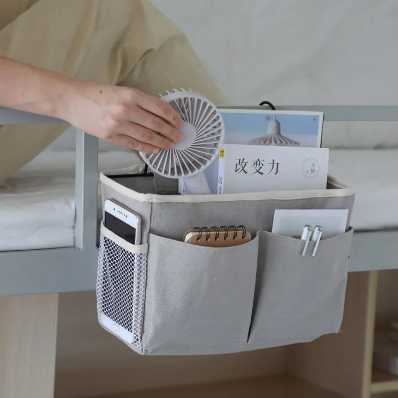 Bedside Caddying Bed Organizer Storage Bag Pocket for Dorm Rooms Rails Bedroom Dorm Kitchen Organization Storage Bag