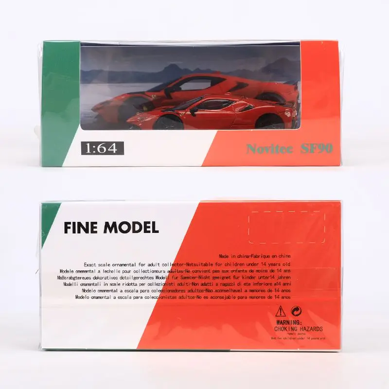 Diecast 1/64 Scale Ferrari SF90 Novitec Modified Car Model Alloy Ferrari SF90 Replaceable Wheel Hub Car Model Collection Pieces