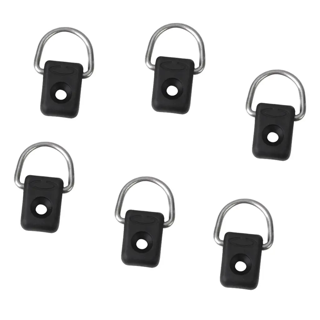 

Аксессуары для каноэ, монтажный комплект D-образного кольца, черный нейлон для резиновых лодок, принадлежности для кемпинга