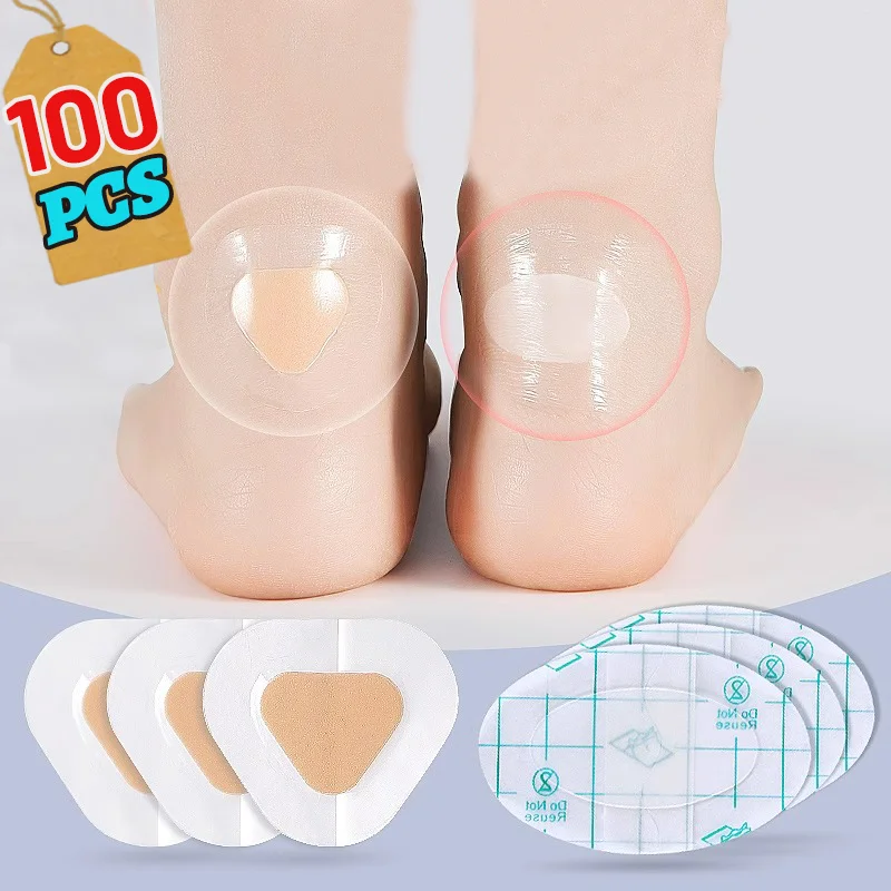 

10/100PCS Heel Protectors Foot Stickers Women Girl Anti-Abrasion Pain Relief Thicken Foot Sticker Comfortable Gel Feet Care Pads