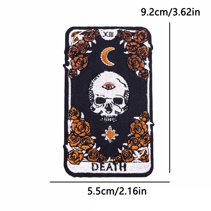 Parche bordado termoadhesivo calavera punk rock – Chaqueta o sombrero
