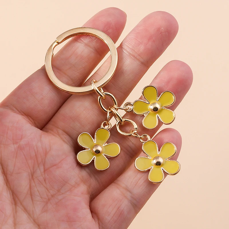 Modische Blumen-Herz-Schlüsselanhänger, Souvenir-Geschenke für Frauen und Männer, Autoschlüssel, Handtaschen- und Geldbörsenanhänger, DIY-Schmuckzubehör – Detail 19