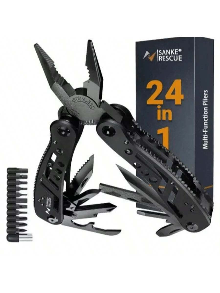 24 in 1 Multifunctional Universal Diagonal Pliers Heavy Duty Wire Cutters Electrician Repair Tools Anti Slip Durable for Garage