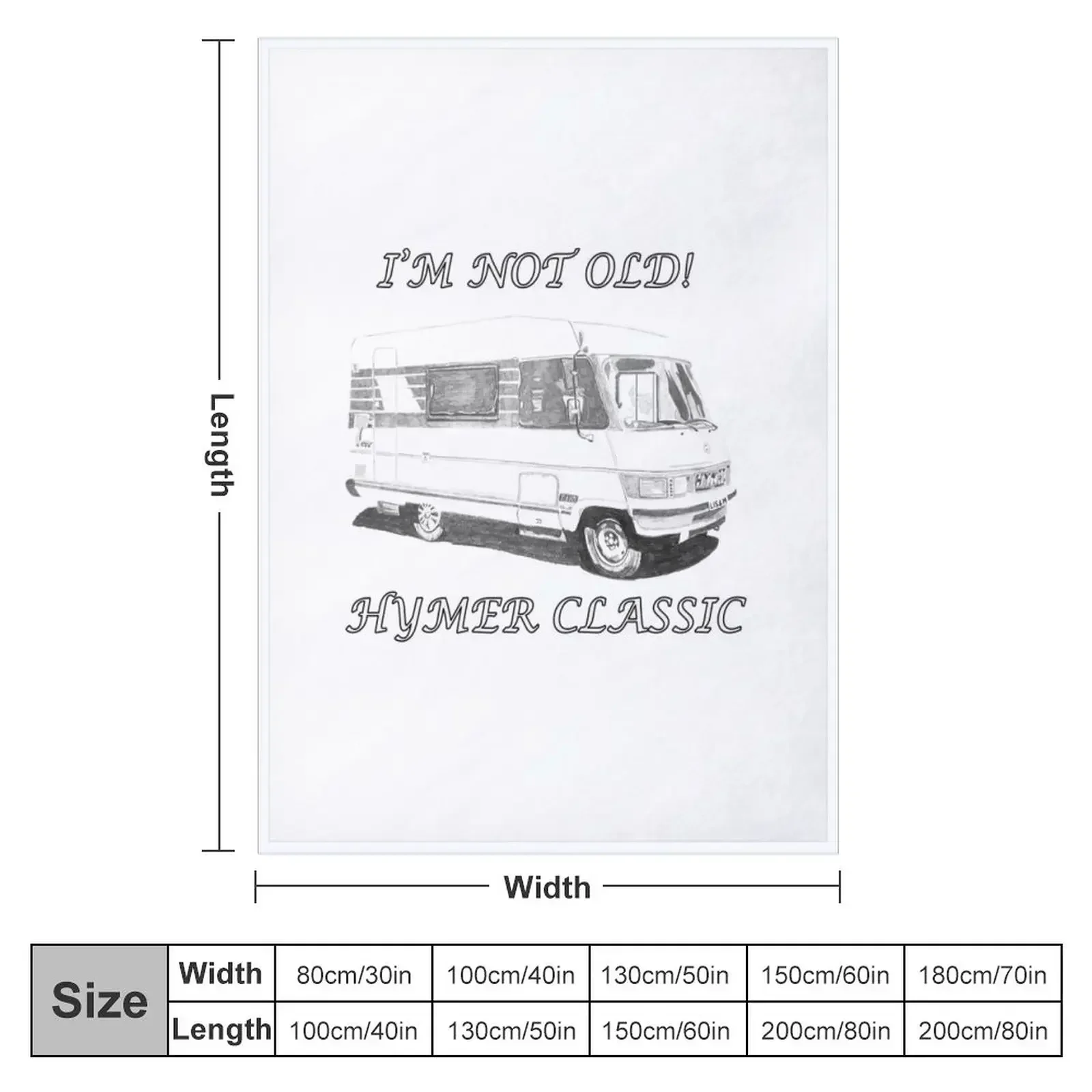 I'm not old! Hymer classic Hymer b544 designs Throw Blanket Furrys Weighted Single Blankets