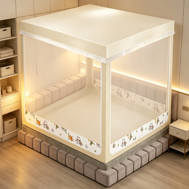 Mosquito net household bedroom anti-drop and anti-drop, bag bottom high-grade mattress dust mosquito net