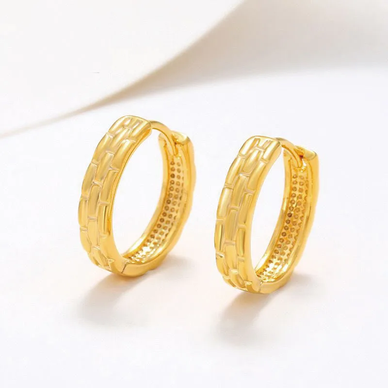 Wholesale--- 18 mm XP Metal Cold Sexy Square Shaped Hoop Earrings for Women Fashion Jewelry Gold Plated 24 k